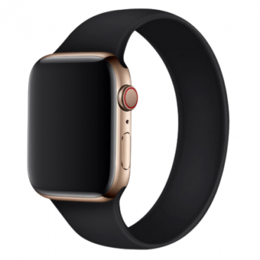 Apple Watch 42/44 mm silikoniranneke musta