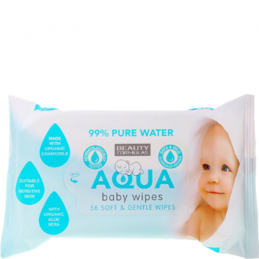 Beauty Formulas Aqua kosteuspyyhkeet - 56 kpl