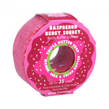 Bomb Cosmetics Raspberry Beret Sorbet Body Buffer -vartalosieni