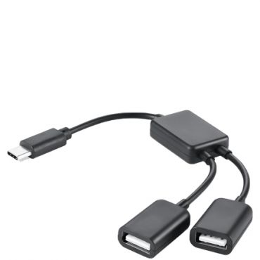 BasicPlus USB-C (uros) - Duo USB-A 2.0 (naaras) liitäntään