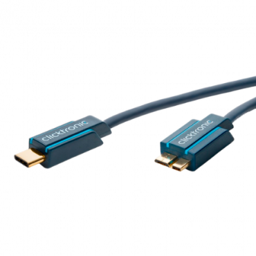 Clicktronic High Speed USB 3.0 -sovitinkaapeli - 1 m