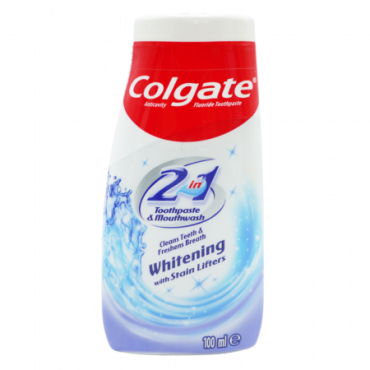 Colgate Whitening 2-in-1 hammastahna ja suuvesi - 100ml