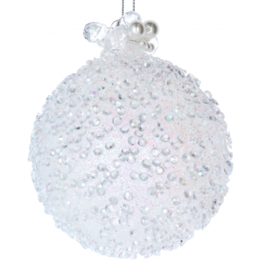 Decoris joulupallo lasi helmillä