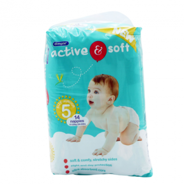 Dimple Active & Soft vaipat koko 5 - 14 kpl