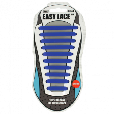Easy Lace No Tie kengännauhat Silikonipitsit - Sininen
