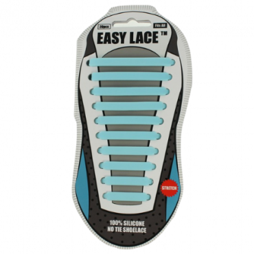 Easy Lace No Tie kengännauhat silikonipitsit - taivaansininen