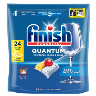 Finish Powerball Quantum All-In-One Lemon Astianpesukonetabletit - 24 Pcs