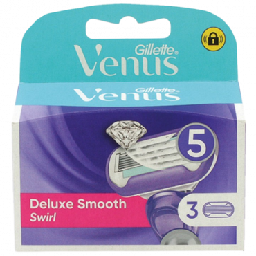 Gillette Venus Venus Deluxe Smooth Swirl partakoneen terät 3 kpl