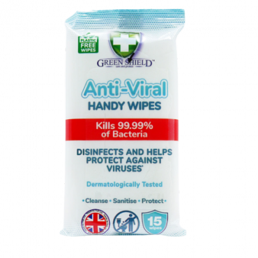 Green Shield Anti Viral Handy-Wipes - 15 kpl.
