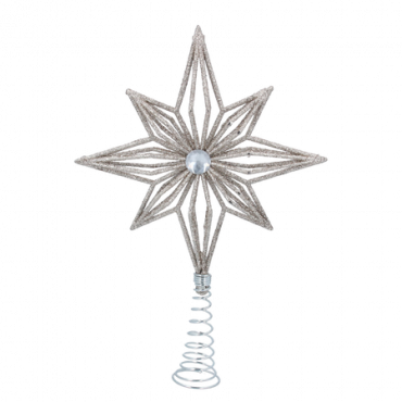 Gisela Graham joulukuusi Star Gold Glitter timantilla