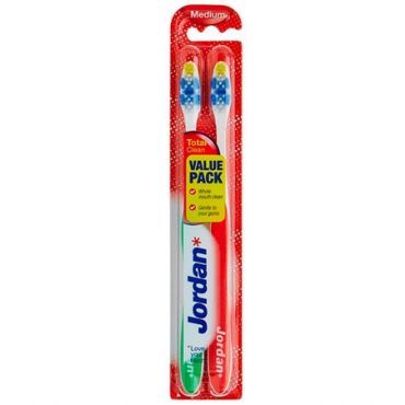 Jordan Total Clean Medium hammasharjat - eri värejä