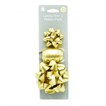 Giftmaker ylellinen lahjan nauha ja rusetti Gold