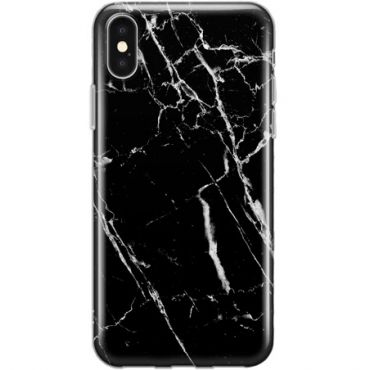 BasicPlus iPhone X/Xs suojakuori - musta marmori