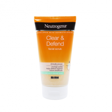 Neutrogena Clear & Defend kasvojen kuorinta - 150ml
