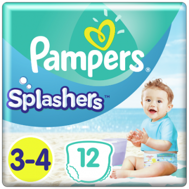 Pampers Uimavaipat Splashers koko 3-4 (6-11 kg) - 12 kpl.