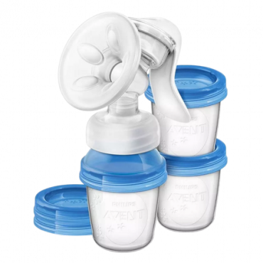 Philips Avent SCF330 rintapumppu, jossa on 3 kuppia