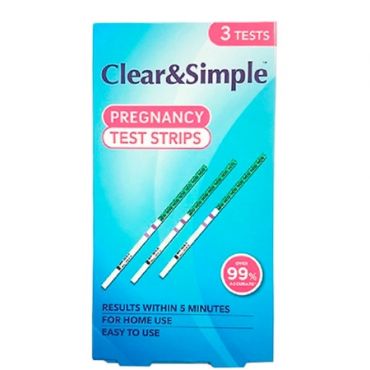 Clear & Simple Raskaustestiliuskat - 3 kpl.