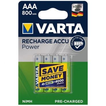 Varta Recharge Power AAA 800 mAh paristot - 4 kpl
