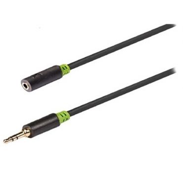 König Stereo Audio jatkokaapeli musta - 1 metri