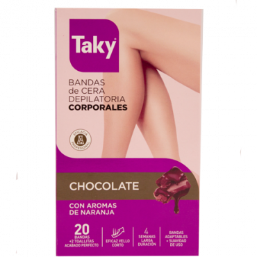Taky Chocolate Body Wax Strips - 20 kpl