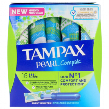 Tampax Pearl Compak Plus tamponit - 16 kpl