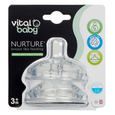 Vital Baby Nurture Medium Flow pullon nännit - 2 kpl