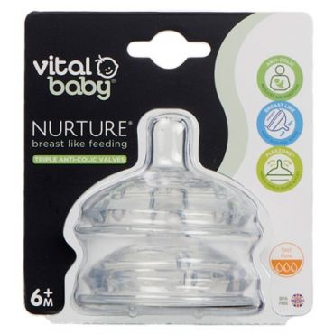 Vital Baby Nurture Fast Flow pullon nännit - 2 kpl