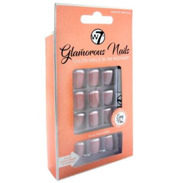 W7 Glamorous Nails Ranskalaiset kynnet - 24 kpl