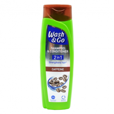 Wash & Go 2-in-1 kofeiinishampoo ja hoitoaine - 180ml
