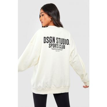 "Petite" - Sweat Imprimé À Slogan - Blanc Écru - S, Blanc Écru