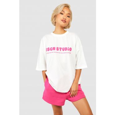T-Shirt À Slogan Dsgn Studio - Blanc Écru - S, Blanc Écru