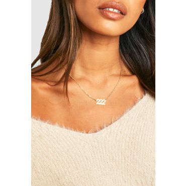 Collier À Pendentif Numéro Angélique - Jaune Or - One Size, Jaune Or