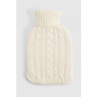 Bouillotte En Maille Torsadée - Blanc Cassé - One Size, Blanc Cassé