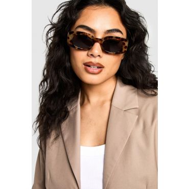 Lunettes De Soleil Carrées Écaille De Tortue - Marron - One Size, Marron