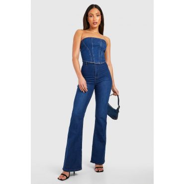 "Tall" - Jean Moulant Flare Taille Haute - Bleu - 44, Bleu
