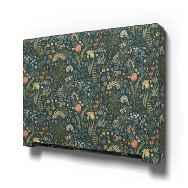 IKEA - Abelvär Headboard Cover, Blomsterhav Dark, BEMZ x BORÅSTAPETER COLLECTION - Bemz
