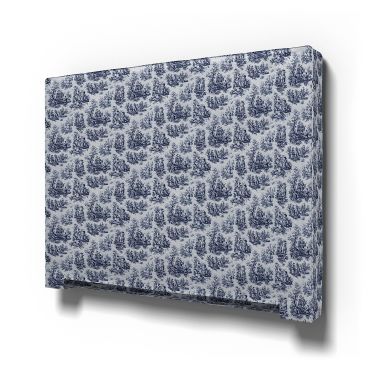 IKEA - Abelvär Headboard Cover, Dark Blue, Bouclé & Texture - Bemz