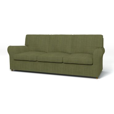 IKEA - Ängby 3 Seater Sofa Cover, Moss Green, Bouclé & Texture - Bemz