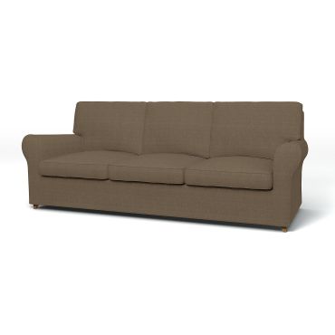IKEA - Ängby 3 Seater Sofa Cover, Dark Taupe, Bouclé & Texture - Bemz
