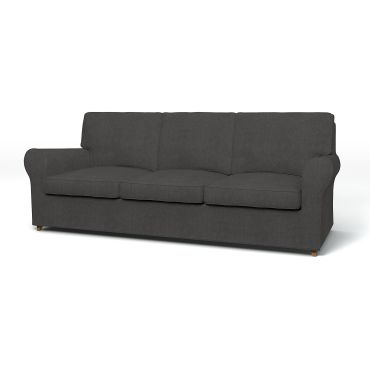 IKEA - Ängby 3 Seater Sofa Cover, Espresso, Linen - Bemz
