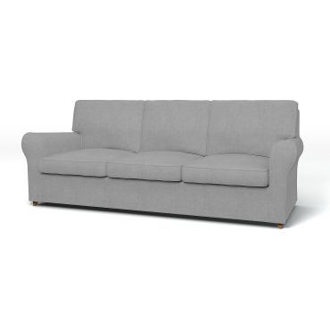 IKEA - Ängby 3 Seater Sofa Cover, Graphite, Linen - Bemz