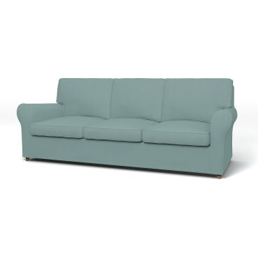 IKEA - Ängby 3 Seater Sofa Cover, Mineral Blue, Cotton - Bemz