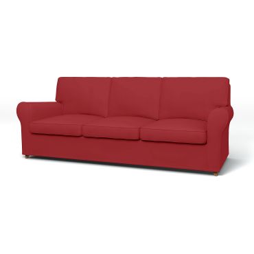 IKEA - Ängby 3 Seater Sofa Cover, Scarlet Red, Cotton - Bemz