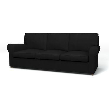 IKEA - Ängby 3 Seater Sofa Cover, Black, Velvet - Bemz