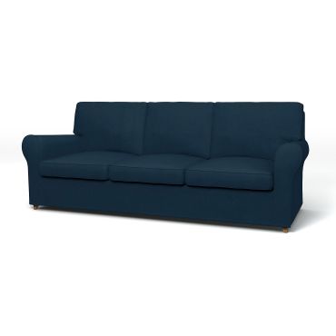 IKEA - Ängby 3 Seater Sofa Cover, Midnight, Velvet - Bemz