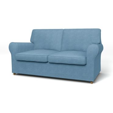 IKEA - Ängby 2 Seater Sofa Cover, Sky Blue, Corduroy - Bemz