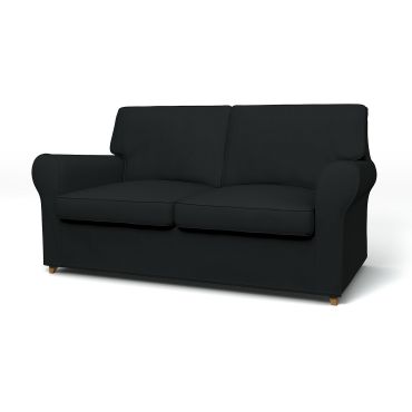 IKEA - Ängby 2 Seater Sofa Cover, Jet Black, Cotton - Bemz