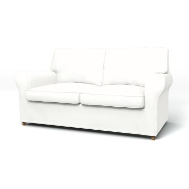 IKEA - Ängby 2 Seater Sofa Cover, Absolute White, Linen - Bemz
