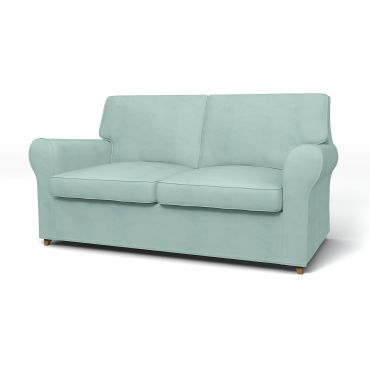 IKEA - Ängby 2 Seater Sofa Cover, Mineral Blue, Linen - Bemz