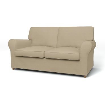 IKEA - Ängby 2 Seater Sofa Cover, Tan, Linen - Bemz